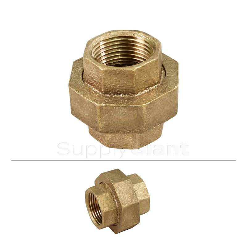 Supply Giant CSVO0014 1/4'''' Lead Free Union for 125 Lb Applications, with Female Threaded Connects Two Pipes, Brass Construction, Higher Corrosion Resistance Economical & Easy to Install, 15 - NewNest Australia