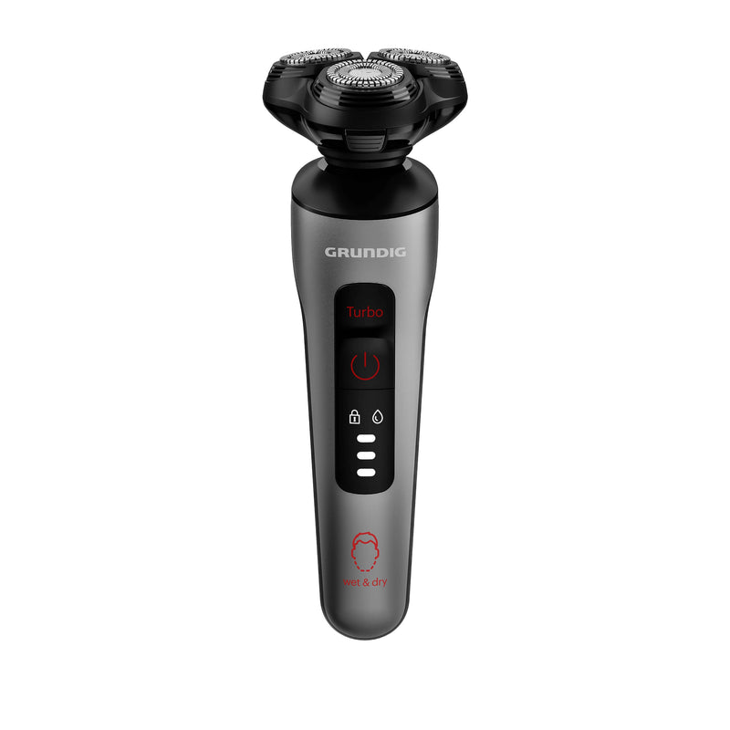 Grundig Proclub Ms 8130 Men'S Razor, Beardcare Sensor, Plastic Outer Housing Made Of 61% Recycled Plastic, Titanium Blades Technology, Wet & Dry, Dark Matte Chrome/Red - NewNest Australia