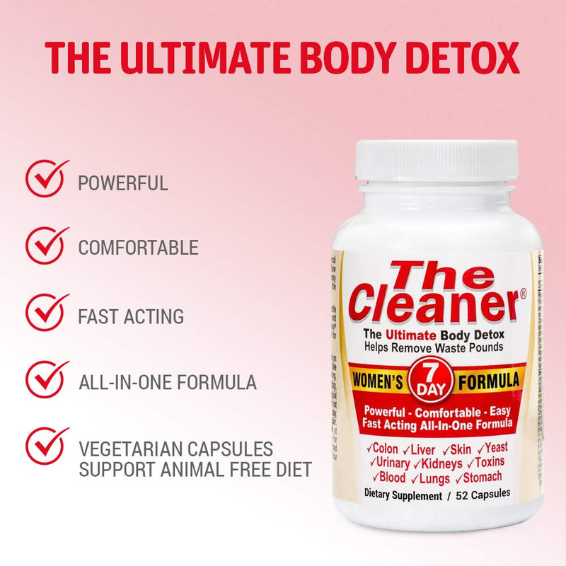 The Cleaner 7Day Women's Formula Ultimate Body Detox (52 Capsules) 52 Count (Pack of 1) - NewNest Australia