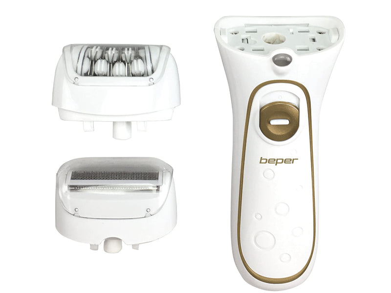 Beper 3Bepi001-2-In-1 Epilator, Cable Or Battery Operation, Plug & Play, Two Heads, Two Speeds, Razor And Silk-√©Pil, Quick Hair Removal, Light, Case And Brush Included - NewNest Australia