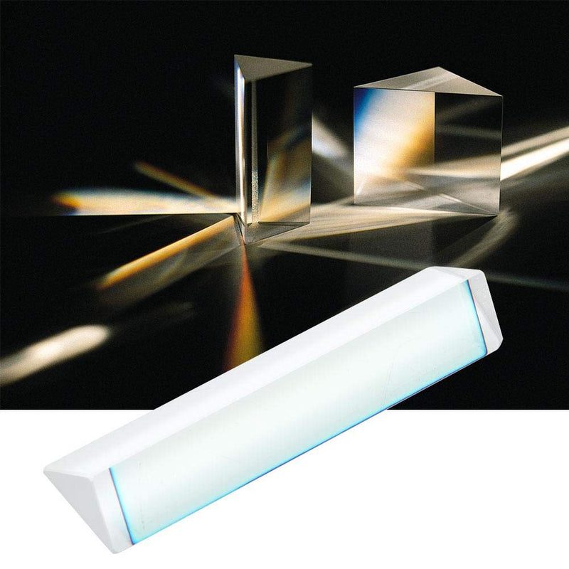 Optical Glass Prism, K9 Optical Glass Triangle Prism Right Angle Prism for Physics Teaching Tools(15x15x87mm) 15*15*87mm - NewNest Australia