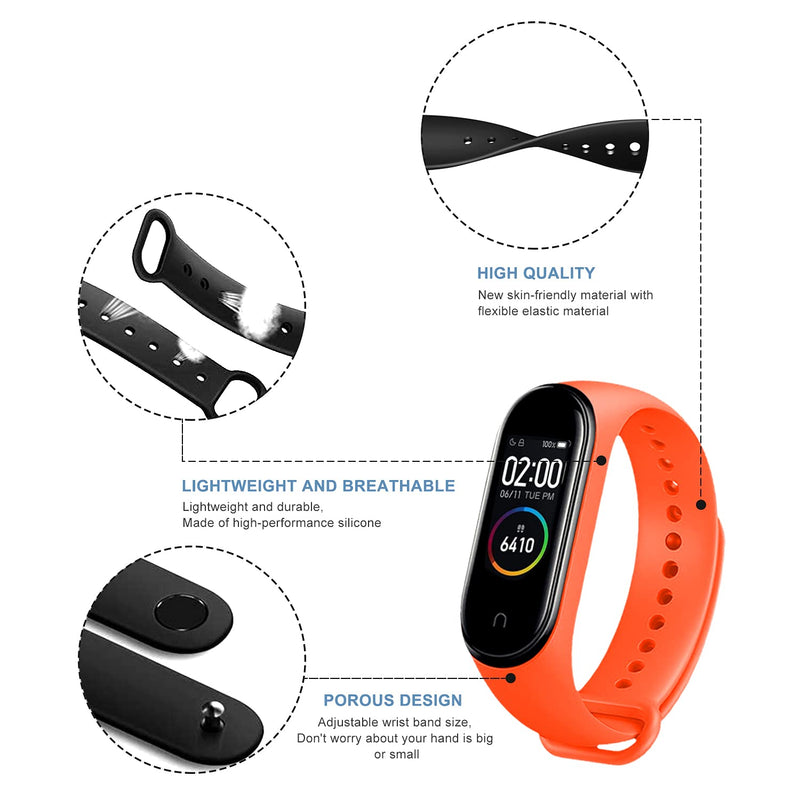 20 Pieces Strap Replacement Compatible with Xiaomi Mi Band 4 / Xiaomi Mi Band 3, Bands for Xiaomi Mi Band 4 Bracelet Wristbands Accessories Silicone for Mi Fit 3 Straps (20 Colors) - NewNest Australia