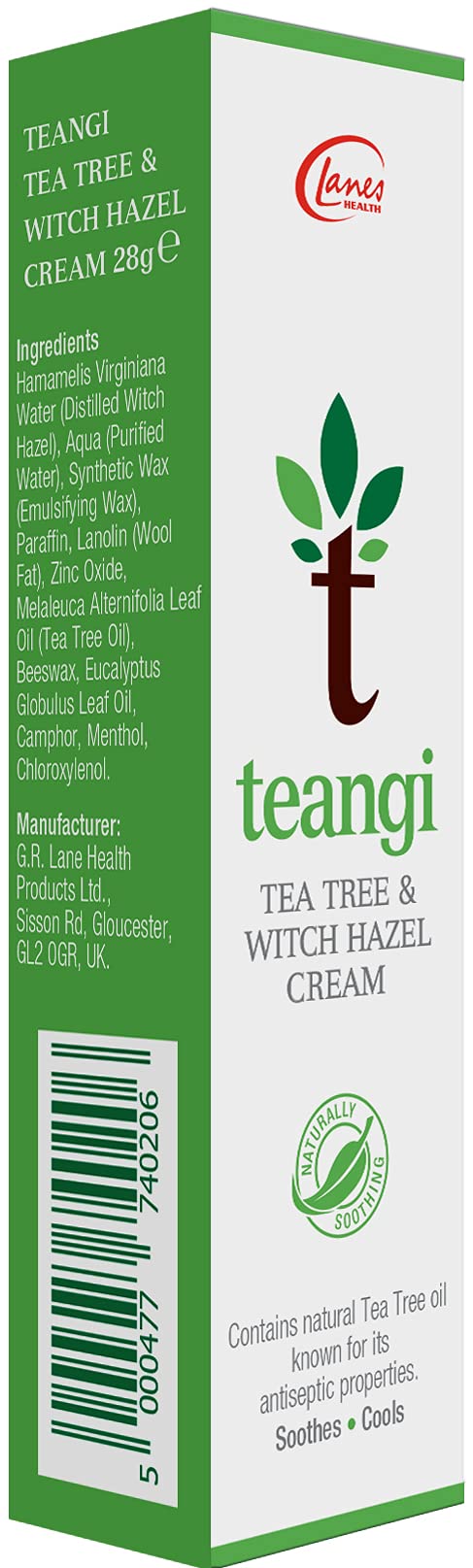 Tea Tree and Witch Hazel Cream 28g - 100% natural - treat and soothe irritated skin - Teangi - NewNest Australia