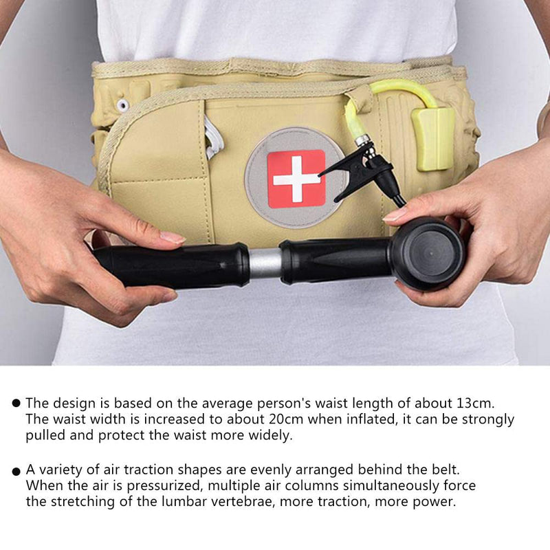 Inflatable Belt - Decompression Belt Back Support, Back Strap For The Lumbar Area, Back Brace Back Strap Ideal For Relieving Back Muscles Pain Relief (75-130 Cm Waist) - NewNest Australia