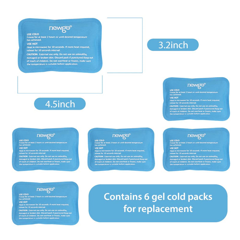 NEWGO Ice Pack for Injuries Reusable, 6PCS Reusable Hot Cold Therapy Small Gel Ice Pack for Wisdom Teeth, Eyes, Migraine, Headaches, Bruises, Bumps, Swelling, Pain Relief (Blue) - NewNest Australia