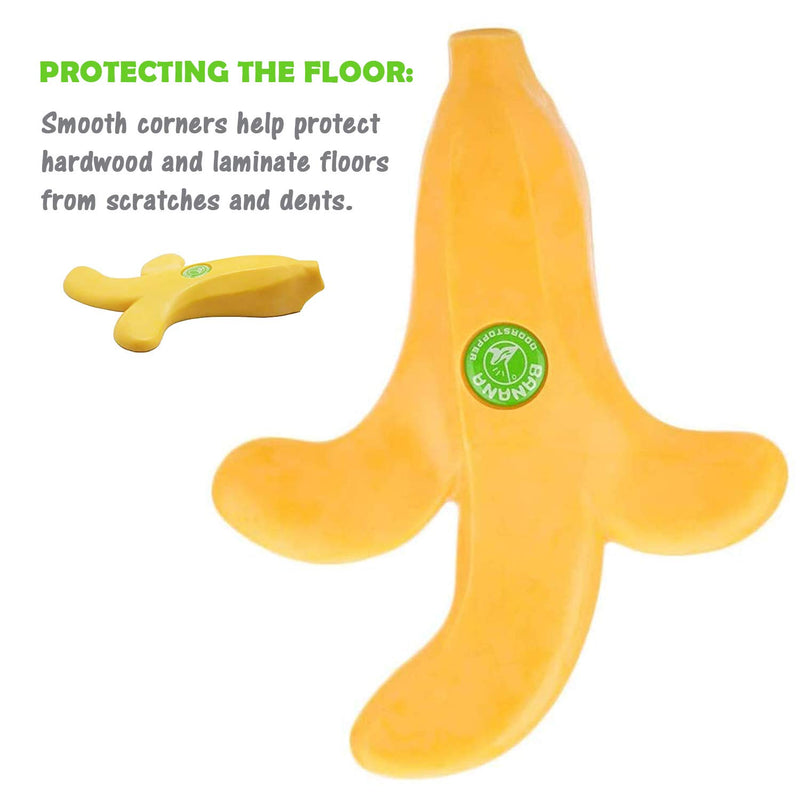 Banana Door Stop - Novelty Cute Funny Fruit-Shaped Designer Door Wedge Stopper - Interesting Home Furnishing Rubber Banana Door Block - Ideal for Any Floor Surface of Home, Office or Hotel - NewNest Australia