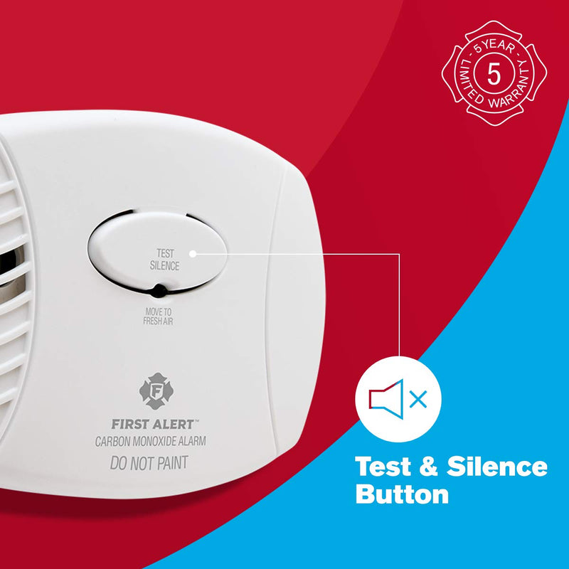 First Alert CO400FF Battery Powered Carbon Monoxide Alarm, Pack of 1, White Detector - NewNest Australia