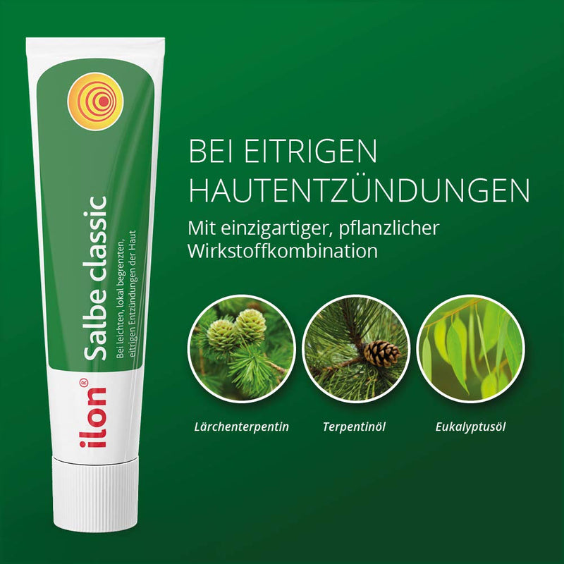 ilon ointment classic 25 g, green ointment for the treatment of skin inflammation, relieves redness, feelings of tension, pain and swelling, unique plant-active ingredient complex, 1 piece - NewNest Australia