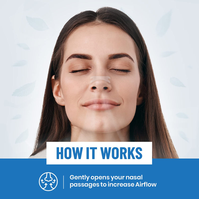 Resty Nasal Strips For Improved Nose Breathing (Pack Of 36, Transparent) - Anti Snoring Nose Plasters For Opening The Nasal Passages - Nose Strips For Sleep, Sports And Everyday Life - Nose Plasters - NewNest Australia