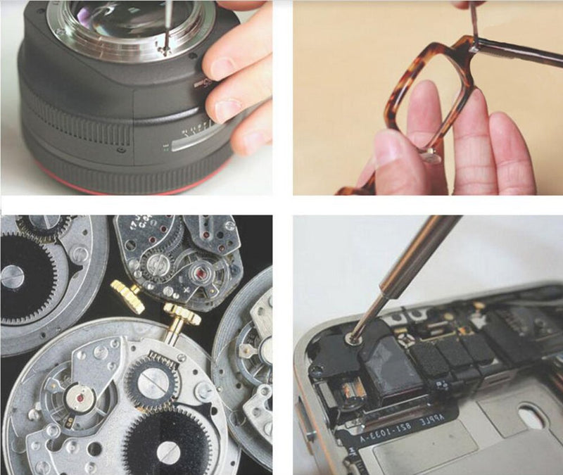 Mini Skater 23 Size Nickel Plating Tiny Eyeglass Screws Sunglass Spectacles Watch Repair Replace Micro Parts Assortment kit,1650PCS - NewNest Australia