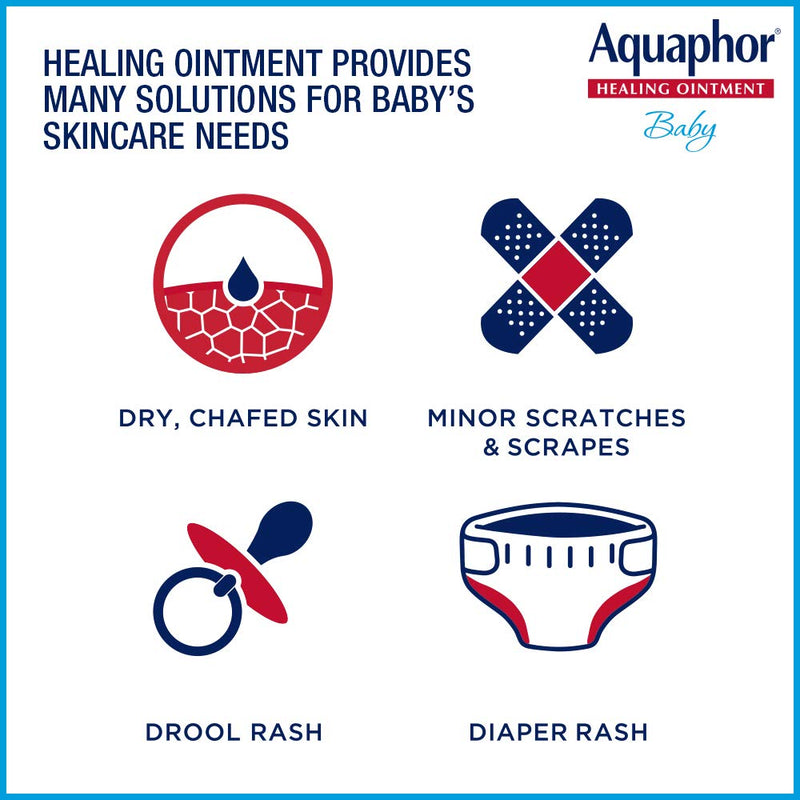 Aquaphor Baby Healing Ointment Advanced Therapy Skin Protectant, Dry Skin and Diaper Rash Ointment, 14 Oz Jar 14 Ounce (Pack of 1) - NewNest Australia