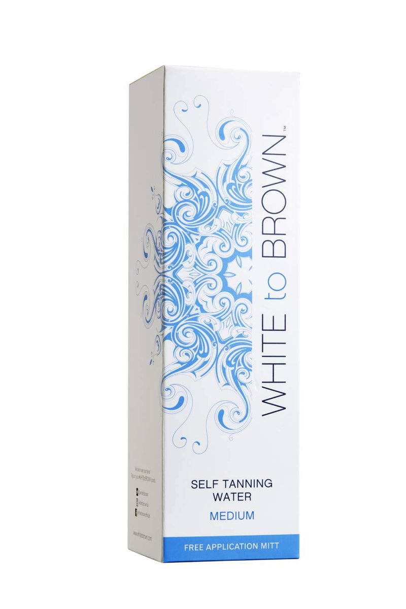 WHITE to BROWN Self Tanning Water (Medium). A Transparent Self-tan That Dries Instantly, With No Transfer For A Long-lasting, Natural-looking, Streak-free Golden Tan. 250ml - NewNest Australia