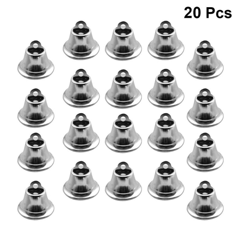 SUPVOX 20pcs Craft Bells Jingle Bells Mini Small Bells Silver Wind Chimes Bells Vintage Metal Bells Christmas DIY Craft Wind Chimes Making - NewNest Australia