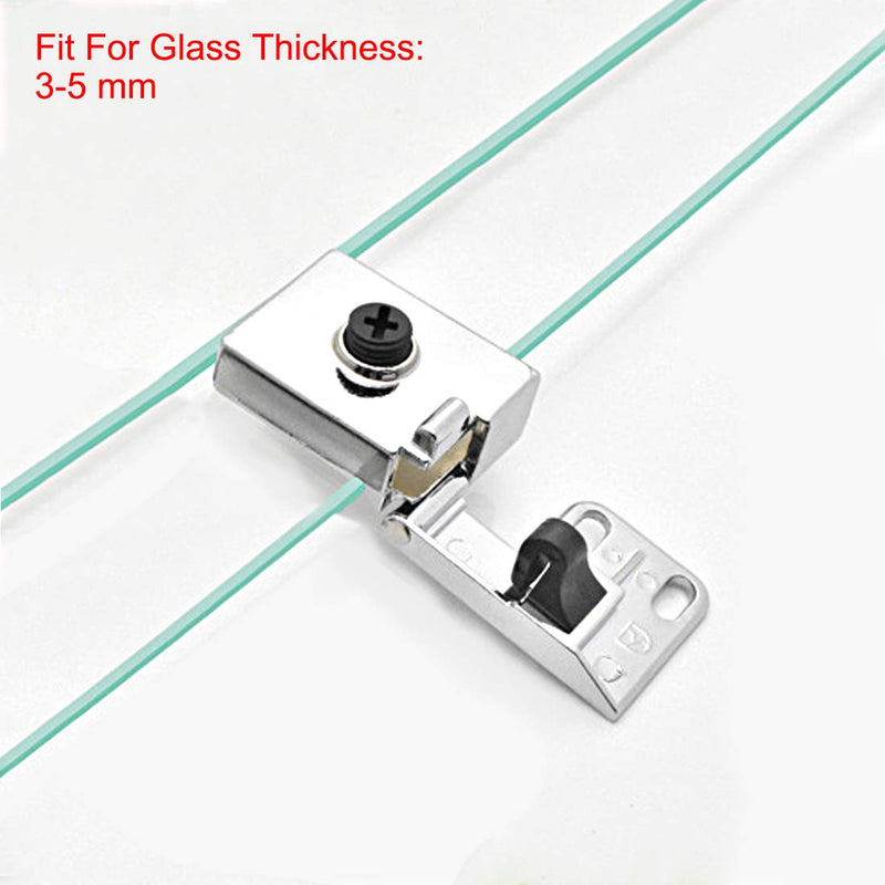 uxcell uxcell 1Pair Glass Door Cupboard Showcase Cabinet Door Hinge Glass Clamp, Zinc Alloy, for 3-5mm Thickness - NewNest Australia