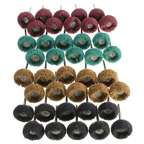 Rocaris 40 Pack 1 inch Abrasive Wheel Buffing Polishing Wheel Set For Dremel Rotary Tool - 25mm - NewNest Australia