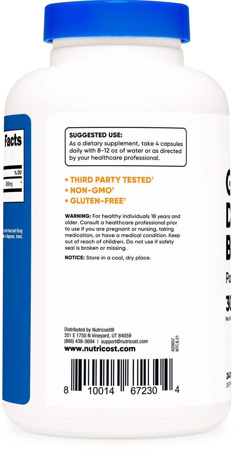 Nutricost Grass Fed Desiccated Beef Liver Capsules 240 Capsules, 3000mg (750mg Per Cap) - No Hormones, Non-GMO, Gluten Free, Pasture-Raised, Free Range Beef - NewNest Australia