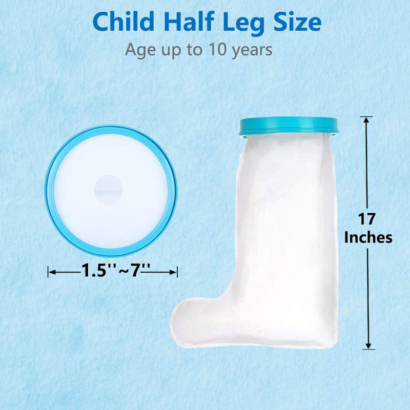 Fasola Waterproof Cast Cover Leg Chid, Reusable Plaster Cast Protector Leg Kids for Foot, Toe, Wounds, Shower Cover for Leg Cast, Keep Bandage Dry When Bathing, Showering 6-13 Yrs (43cm Leg) - NewNest Australia