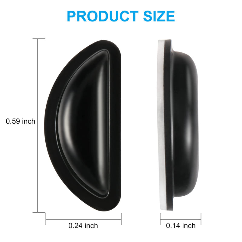 SURMAP Eyeglass Nose Pads, Soft Silicone Adhesive Glasses Nose Pad, Anti-Slip Heighten Air Chamber Nose Pads for Full Plastic Frames, 10 Pairs (Black) 10 Black Pairs - NewNest Australia