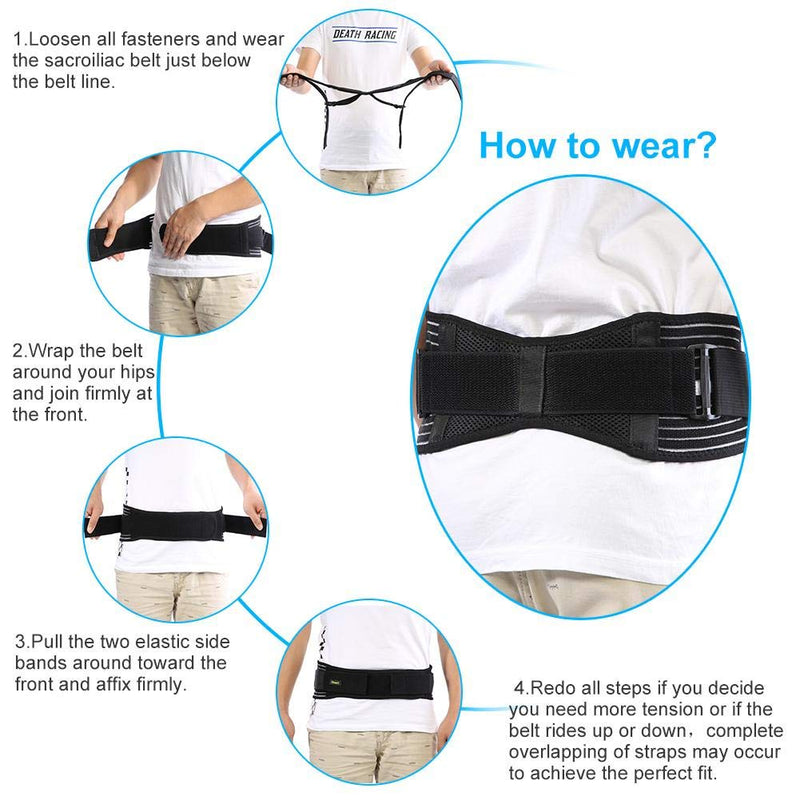 Anggrek Sacroiliac Belt, Sacroiliac Belt Si Belt Sciatica Bandage Sacroiliac Hip Belt, Vein Sciatica, Pelvis, Back And Leg Pain Relieves And Stabilises The Joint Both Back Bandage - NewNest Australia