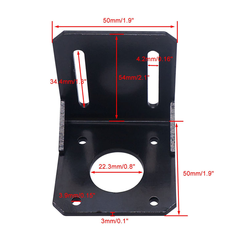 weideer 2Pcs 42mm Stepper Motor Mounting Bracket Alloy Steel L-shape Fixed Seat For NEMA17 Stepper Motor with Screws and nuts K-029-42 - NewNest Australia