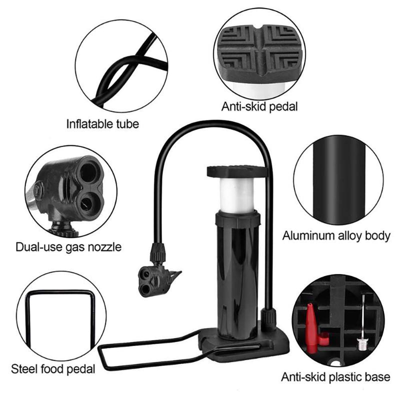 Mini Bike Floor Pump-Small Pocket Bike Pump- 2019 New High Pressure Air Pump-Bike Tire Pump-Foot Activeted Bicycle Pump（Red） Red - NewNest Australia