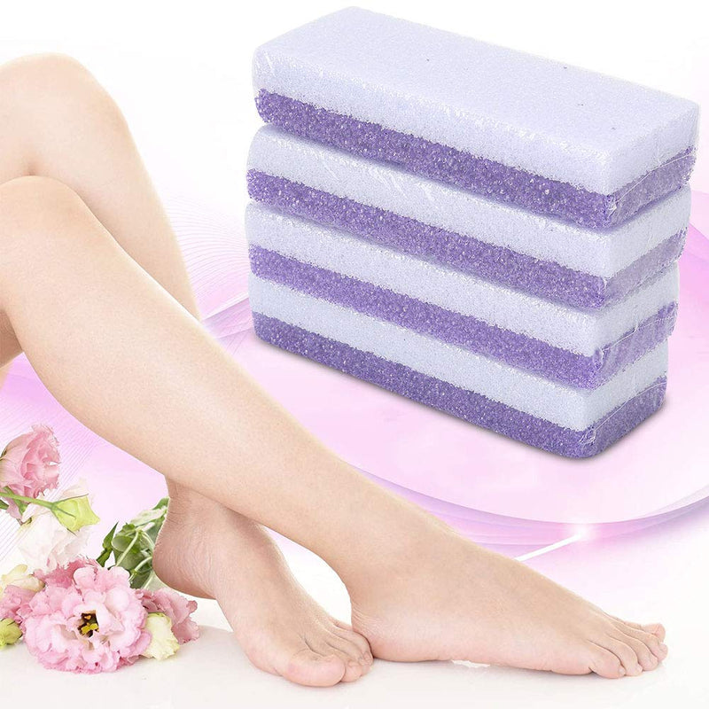 Foot Pumice Stone for Feet Hard Skin, Callus Remover and Foot Scrubber & Pedicure Exfoliator Tool, Professional Foot File Exfoliation Stone to Remove Dead Skin, Pack of 4 - NewNest Australia
