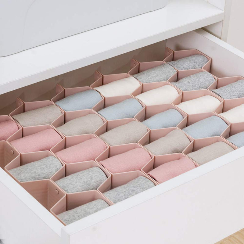 NewNest Australia - Poeland Drawer Divider Organizer 8pcs DIY Plastic Grid Honeycomb Drawer Divider 