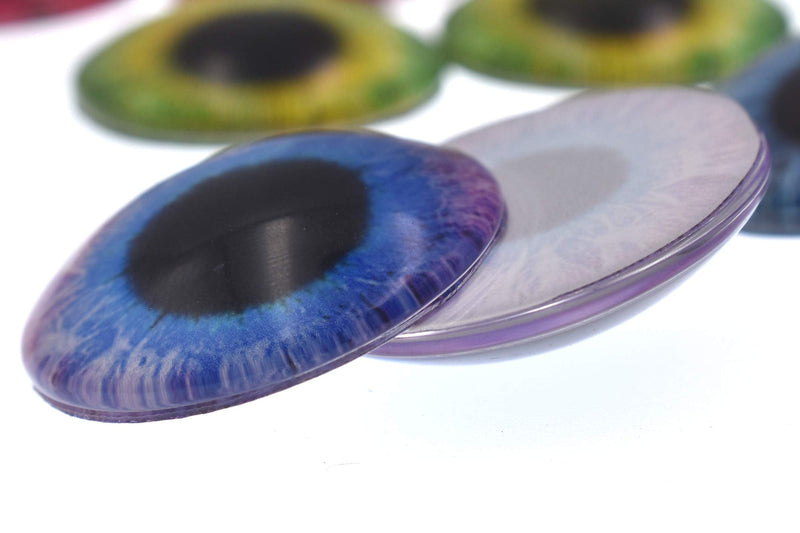 10 Pairs 8mm Glow in the Dark Glass Round Pupil Eyes Fish Eyes Round Dome Glass Cabochons Flatback for DIY Craft Clay Eyes, 8mm - NewNest Australia
