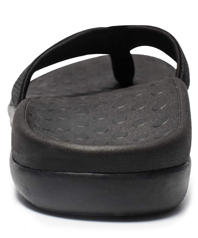 LLSOARSS Plantar Fasciitis Feet Sandal with Arch Support - Best Orthotic flip Flops for Flat Feet，Heel Pain- for Women 6 Black - NewNest Australia