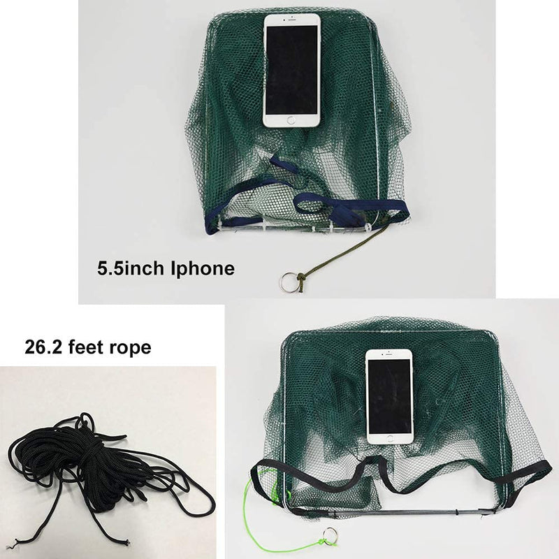 HunterBee Fishing Bait Trap Foldable Crab Crayfish Fish Minnow Crawdad Shrimp Net Cast Portable 8 holes - NewNest Australia