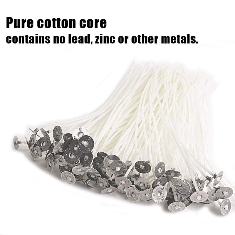 EricX Light 100 Piece Candle Wick 8" Pre-Waxed Cotton Core,for Candle Making,Candle DIY - NewNest Australia
