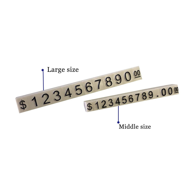 Price Tag Cube Adjustable Assembly Number Angled Pricing Counter Display Stand Label Sale Price 14 Sets (White, Medium) White - NewNest Australia