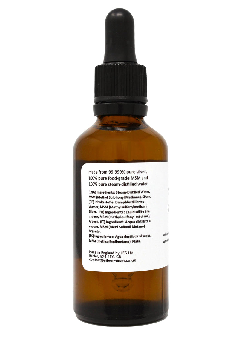 Silver MSM 25 (liquid) - 50 ml pipette bottle - NewNest Australia