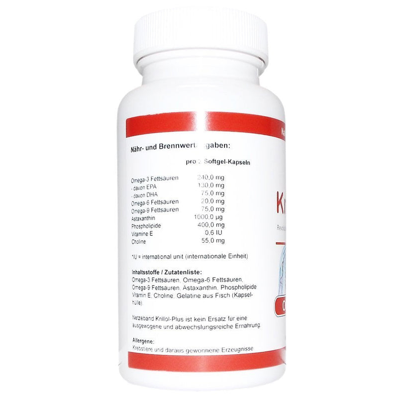 Krill Oil 180 Capsules Premium Krill Oil Omega 3,6,9 and Astaxanthin Maximum Values (2x90) - NewNest Australia