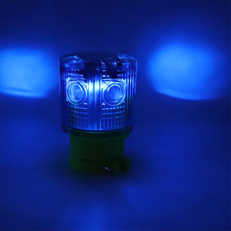 Aolyty Solar Strobe Warning Light Strong Magnetic Base Flashing Super Bright 360 Degree Wireless Automatically Turn On Waterproof for Construction Traffic Factory (Blue) Blue - NewNest Australia