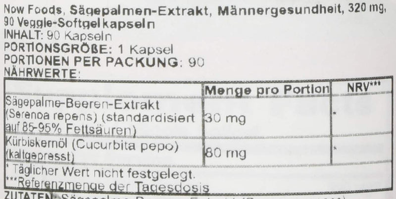 NOW Supplements, Saw Palmetto Extract 320 mg with Pumpkin Seed Oil, Men's Health*, 90 Veg Softgels - NewNest Australia