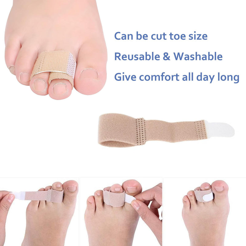 6 Pcs Hammer Toe Straightener, Hammer Toe Splints, Crooked Toes & Overlapping Toes，Protecting Curved Toes and Hammertoes, Overlapping Toe Protector，Toe Cushioned Bandages for Correcting Hammer Toes - NewNest Australia