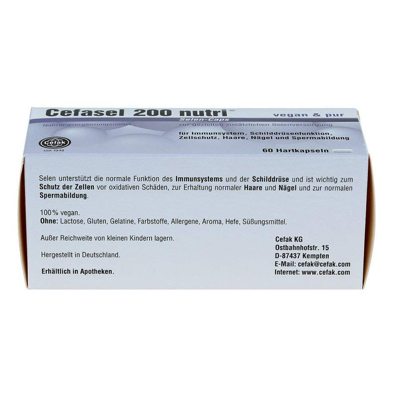CEFASEL 200 nutri selenium caps - NewNest Australia