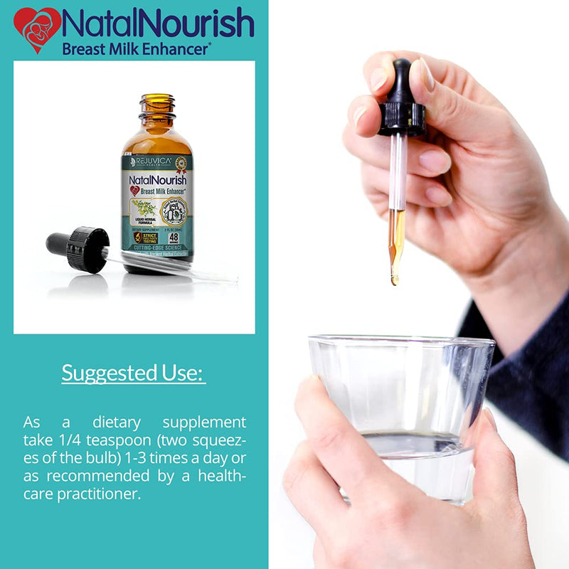 NatalNourish - Advanced Lactation Support Supplement - Liquid Delivery for Better Absorption - Fenugreek, Blessed Thistle, Anise, Fennel & More! 2 Ounce (Pack of 1) - NewNest Australia