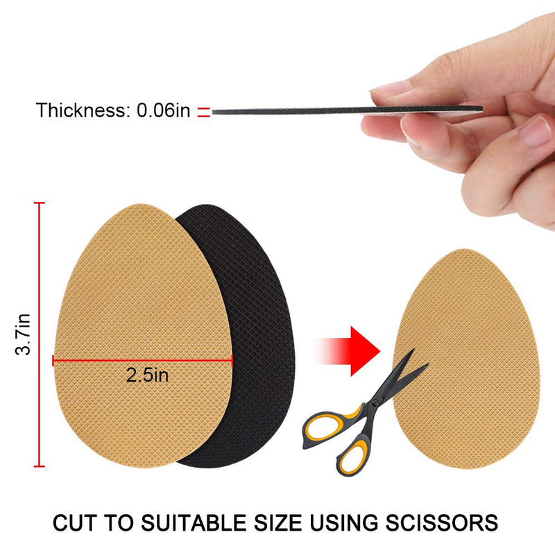 Dr. Shoesert Non-Slip Shoes Pads Adhesive Shoe Sole Protectors, High Heels Anti-Slip Shoe Grips (Yellow + Black) Black + Yellow - NewNest Australia