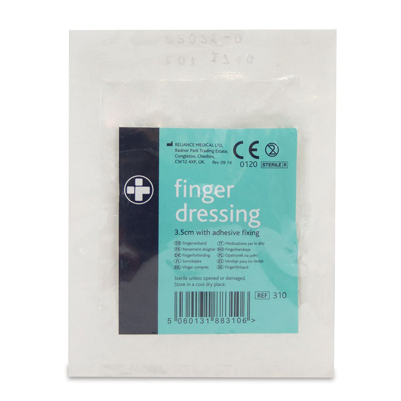 Reliance Rel310 Small Finger Dressing With Adhesive Fixing And More Protection, Features Peelable Tab Sticky Patch. Stretch Bandage And Adhesive Strip Tab 3.5 cm (10 Pieces) - NewNest Australia