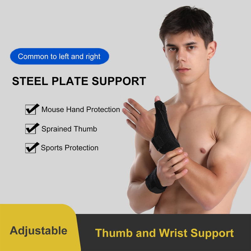 Thumb Support Brace Thumb Stabilizer Adjustable Thumb Splint with Removable Steel Plate for Arthritis, Tendonitis, Carpal Tunnel Pain Relief and Thumb Sprain Fits Right and Left Hand 1 Pack (L-Male) L-Male - NewNest Australia