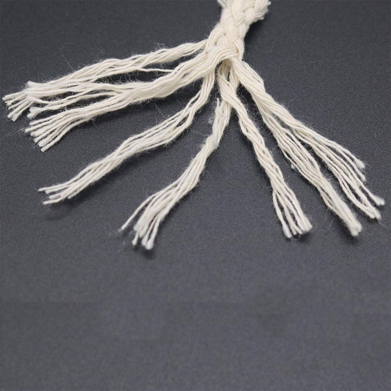 Tenn Well 5mm Macrame Cord, 165Feet Braided Cotton Macrame Rope for Plant Hangers Wall Hangings Dream Catchers DIY Crafts (Beige) Beige - NewNest Australia