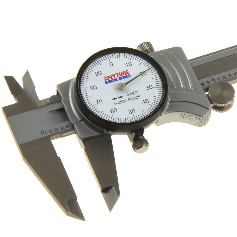 Anytime Tools Premium Dial Caliper 0-6"/0.001" Precision Double Shock Proof Solid Hardened Stainless Steel 6" - NewNest Australia