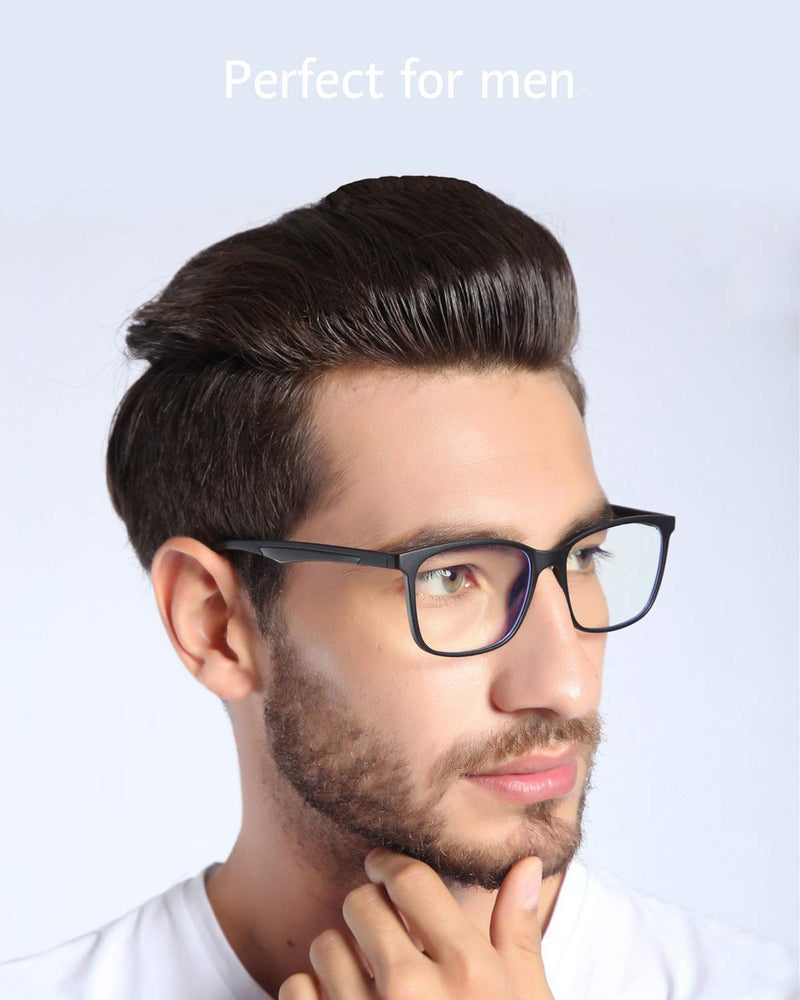 ANRRI Blue Light Blocking Glasses Lightweight Eyeglasses Frame Filter Blue Ray Computer Game Glasses Classic Black - NewNest Australia