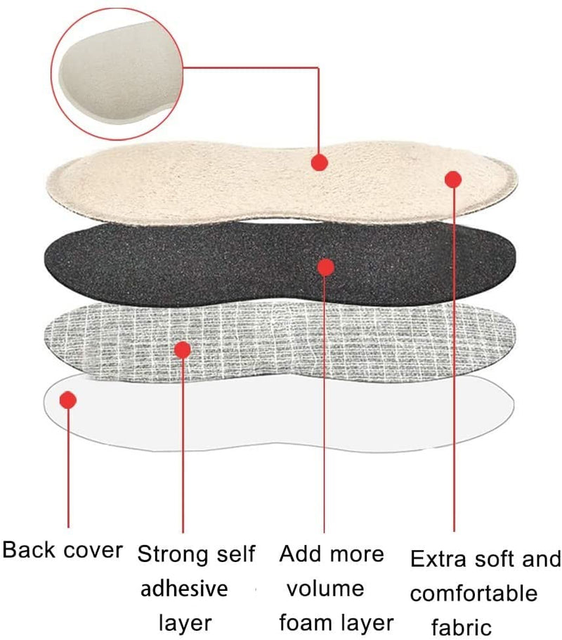 Heel Grips for Kids and Ladies Shoes, Soft Heel Cushion Pads Heel Grips for Shoes Too Big Self-adhensive Shoes Heel Inserts for Prevent Rubbing and Sliding(Black+Beige) (4 Pairs) 4 Pairs - NewNest Australia