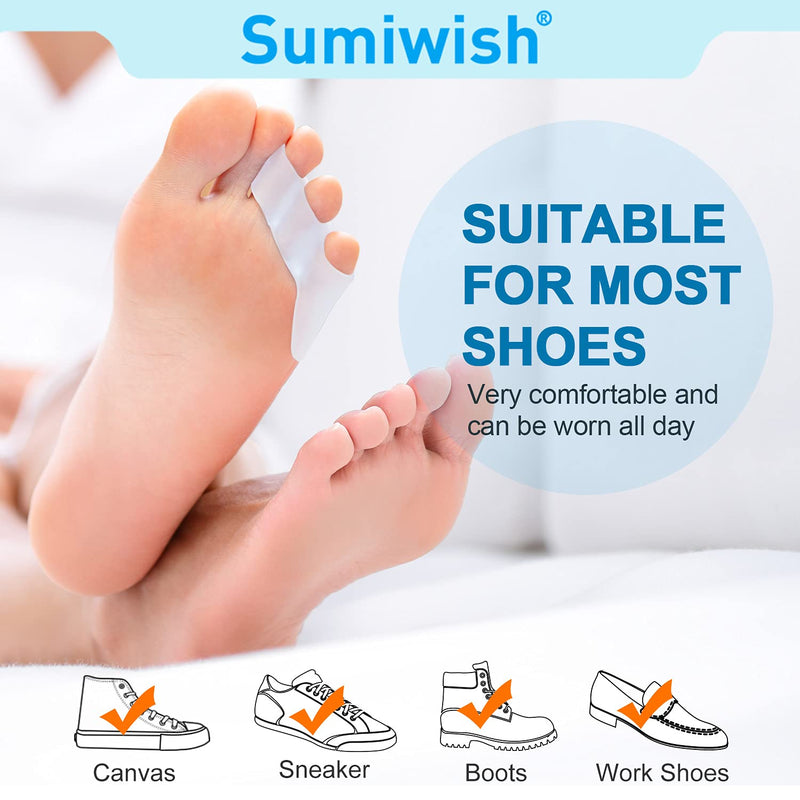 Sumiwish [10x] Toe Separator Silicone, Small Toe Separator & Protector for Overlapping Toes, Relief Small Toe Pressure and Pain... White - NewNest Australia