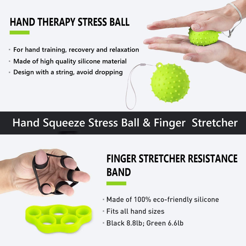 Hand Grips Strengthener Set, 7 Pack Hand Grip Trainer, Forearm Strengthener Training Workout Kit, Adjustable Hand Gripper, Finger Strengthener, Finger Exerciser, Ring Gripper, Stress Relief Ball 7 Packs - NewNest Australia