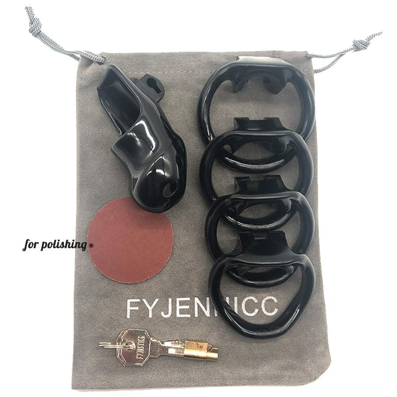 FYJENNICC New Upgrade Key Lightweight Premium Resin Chastity Device Male Briefs with Discreet Packing (Black) Black - NewNest Australia