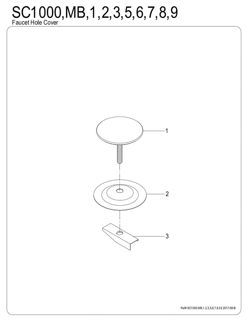 Kingston Brass SC1003 Faucet Hole Cover, 2" Diameter, Antique Brass - NewNest Australia